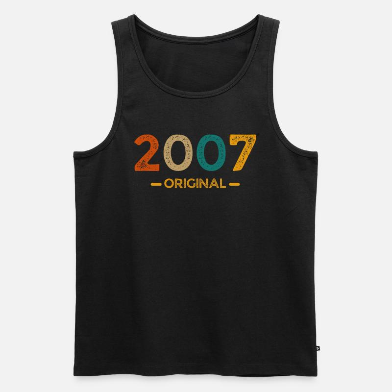 Original 2007 - Männer Premium Bio Tank Top - Schwarz