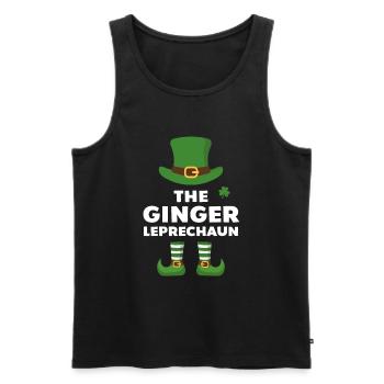 The Ginger Leprechaun - Men's Premium Organic Tank Top - black - Front - Michal (187cm)