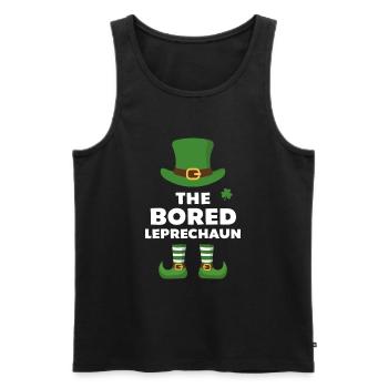 The Bored Leprechaun - Men's Premium Organic Tank Top - black - Front - Michal (187cm)
