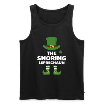 The Snoring Leprechaun - Men's Premium Organic Tank Top - black - Front - AI Model Male 178 light (178cm)