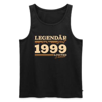 Vintage Natur Berge Jahrgang 1999 Geburtstag - Männer Premium Bio Tank Top - Schwarz - Vorne - Michal (187cm)