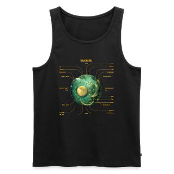 Himmelsscheibe - Männer Premium Bio Tank Top - Schwarz - Vorne - Michal (187cm)