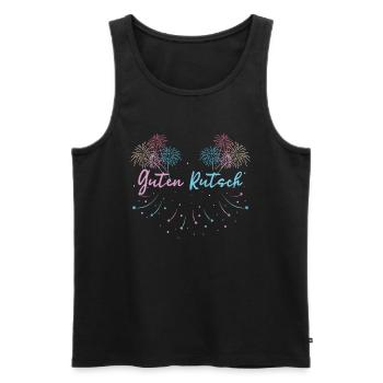 Guten Rutsch - Männer Premium Bio Tank Top - Schwarz - Vorne - AI Model Male 178 light (178cm)
