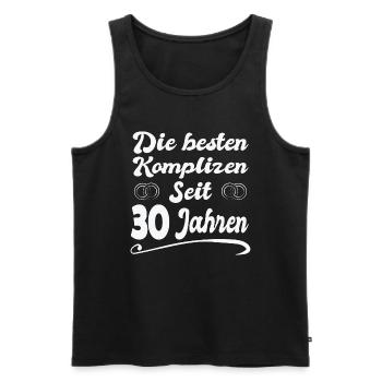 30 Jahre Ehe Ehefrau 30. Hochzeitstag Geschenk - Männer Premium Bio Tank Top - Schwarz - Vorne - Michal (187cm)