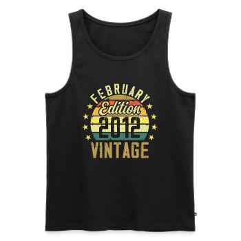 12th Anniversary - February 2012 Gift - 12th - Men's Premium Organic Tank Top - black - Front - Michal (187cm)