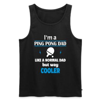I'm a ping-pong dad - Men's Premium Organic Tank Top - black - Front - Michal (187cm)