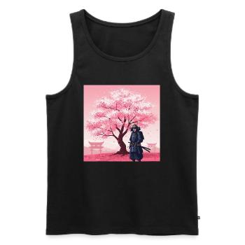Samurai: The Warriors of Ancient Japan - Men's Premium Organic Tank Top - black - Front - AI Model Male 178 light (178cm)