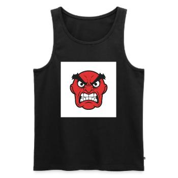 Expressive rage: A powerful display - Men's Premium Organic Tank Top - black - Front - AI Model Male 178 light (178cm)