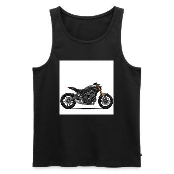 Black Morrad Design - Freedom - Men's Premium Organic Tank Top - black - Front - AI Model Male 178 light (178cm)