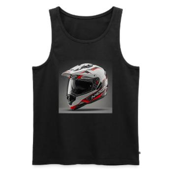 Sportliche Helme für Motorrad-Enthusiasten - Männer Premium Bio Tank Top - Schwarz - Vorne - Michal (187cm)
