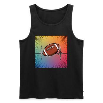 Touchdown! Die Faszination des American Football - Männer Premium Bio Tank Top - Schwarz - Vorne - AI Model Male 178 light (178cm)
