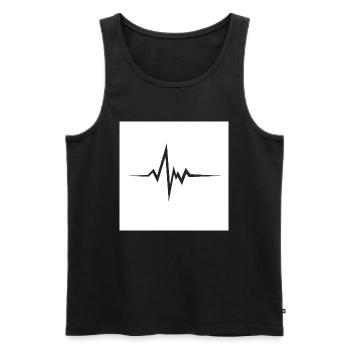 Im Takt des Herzens - Puls der Emotionen - Männer Premium Bio Tank Top - Schwarz - Vorne - AI Model Male 178 light (178cm)