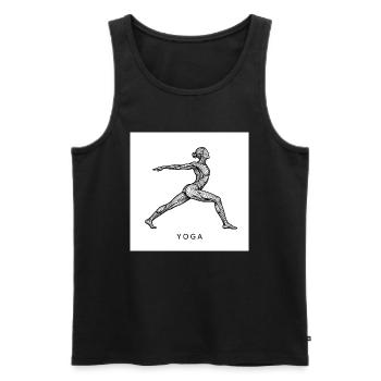 Yoga - Débardeur bio Premium Homme - noir - Devant - Michal (187cm)