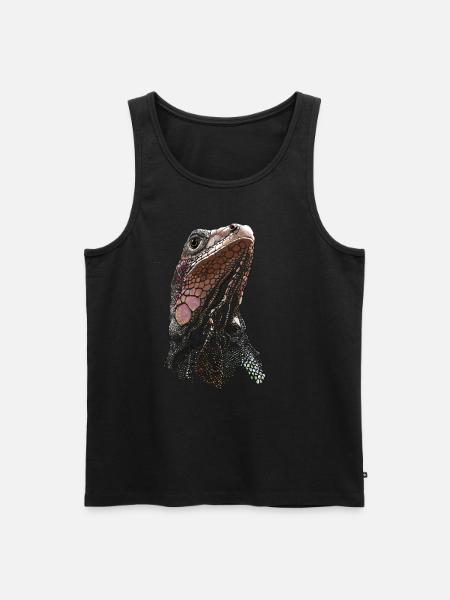 IGUANA - Men's Premium Organic Tank Top - black