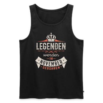 Legenden werden im November gebohren - Männer Premium Bio Tank Top - Schwarz - Vorne - Michal (187cm)