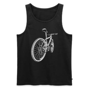 Bike, mountain bike, MTB, racing bike, cycling - Men's Premium Organic Tank Top - black - Front - Michal (187cm)