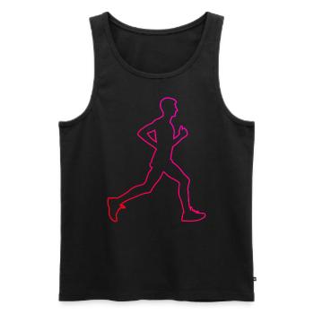 Course, Femmes, Jogging, Hommes, Course à pied, Course à pied - Débardeur bio Premium Homme - noir - Devant - AI Model Male 178 light (178cm)