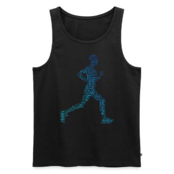 Jogging Jogging Hommes Cross Country Running - Débardeur bio Premium Homme - noir - Devant - Michal (187cm)