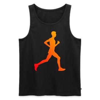 Women's Cross Country Running Jogging Running - Men's Premium Organic Tank Top - black - Front - Michal (187cm)