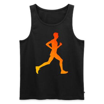 Women Running Cross Country Running Men - Men's Premium Organic Tank Top - black - Front - Michal (187cm)