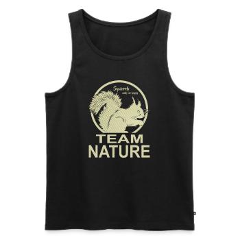 Team Nature, I like squirrels - Men's Premium Organic Tank Top - black - Front - Michal (187cm)