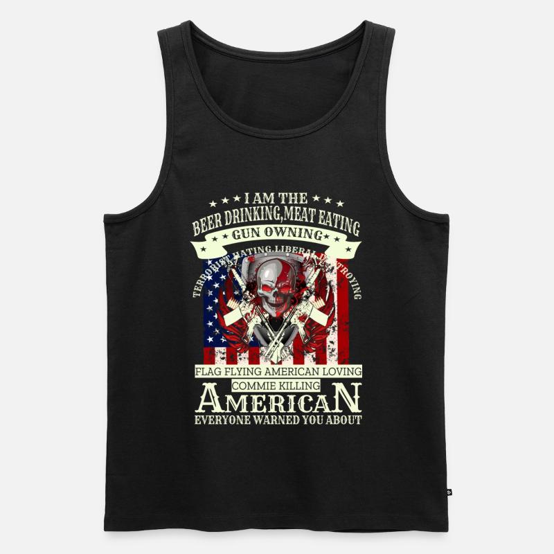 Army Skull - Männer Premium Bio Tank Top - Schwarz