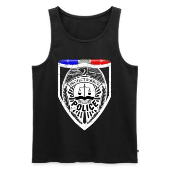 Polizist - Männer Premium Bio Tank Top - Schwarz - Vorne - Michal (187cm)