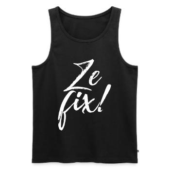 ZEFIX! - Männer Premium Bio Tank Top - Schwarz - Vorne - Michal (187cm)