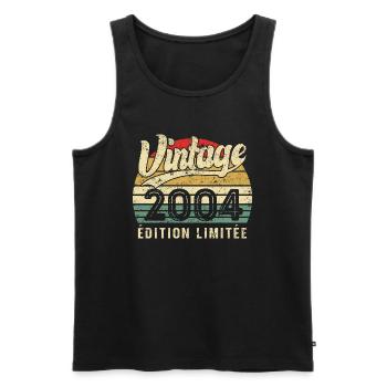 Vintage Geburtstagsgeschenk 2004 Limited Edition - Männer Premium Bio Tank Top - Schwarz - Vorne - Michal (187cm)