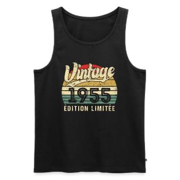 Vintage Geburtstagsgeschenk 1955 Limited Edition - Männer Premium Bio Tank Top - Schwarz - Vorne - Michal (187cm)