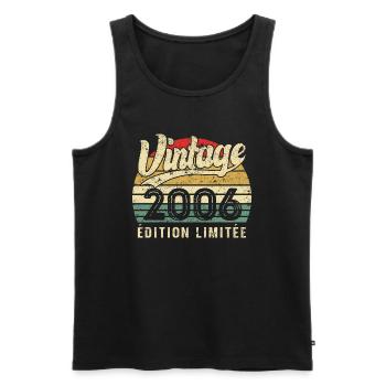 Vintage Geburtstagsgeschenk 2006 Limited Edition - Männer Premium Bio Tank Top - Schwarz - Vorne - Michal (187cm)