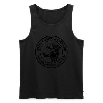 Curly Coated Retriever Jagdgebrauchshund Jagdhunde - Männer Premium Bio Tank Top - Schwarz - Vorne - AI Model Male 178 light (178cm)