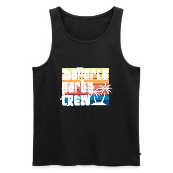 Vintage Mallorca Party crew - Débardeur bio Premium Homme - noir - Devant - Michal (187cm)