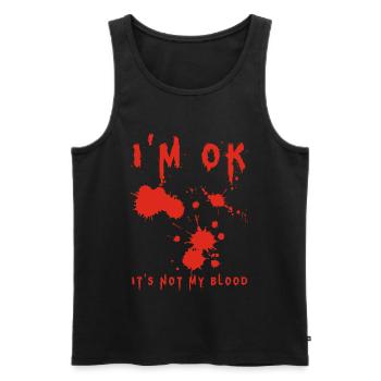 I'm Fine (Englisch) - Männer Premium Bio Tank Top - Schwarz - Vorne - Michal (187cm)