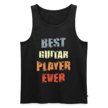 Bast Gitarrist - Männer Premium Bio Tank Top - Schwarz - Vorne - AI Model Male 178 light (178cm)