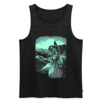 Pulpit Rock - Troll - Norway - Men's Premium Organic Tank Top - black - Front - AI Model Male 178 light (178cm)