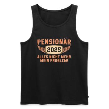 Pensionär 2025 Beamter in Rente - Männer Premium Bio Tank Top - Schwarz - Vorne - Michal (187cm)