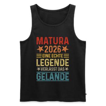 Matura 2026 A legend leaves the site - Men's Premium Organic Tank Top - black - Front - Michal (187cm)