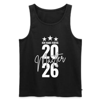Master 2026 I have finished - Men's Premium Organic Tank Top - black - Front - Michal (187cm)