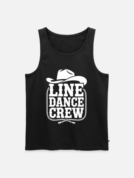Line Dance Crew Western Logo - Männer Premium Bio Tank Top - Schwarz