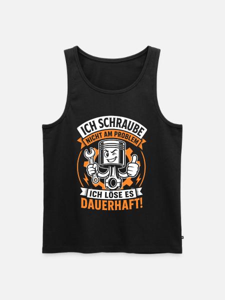 Ich schraube nicht am Problem - Männer Premium Bio Tank Top - Schwarz