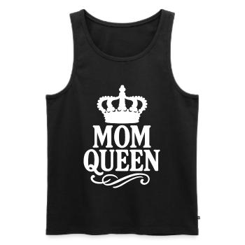 Mom Queen – Vintage Crown Statement Design - Débardeur bio Premium Homme - noir - Devant - Michal (187cm)