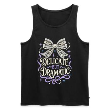 Delicate But Dramatic Bow - Men's Premium Organic Tank Top - black - Front - Michal (187cm)