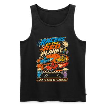 Mars Racing Alien Racer - Débardeur bio Premium Homme - noir - Devant - Michal (187cm)