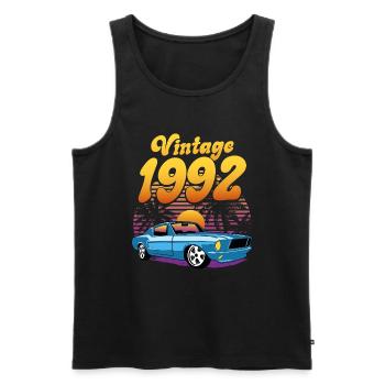 Retro Anniversary 1992 30 Years Anniversary - Men's Premium Organic Tank Top - black - Front - Michal (187cm)
