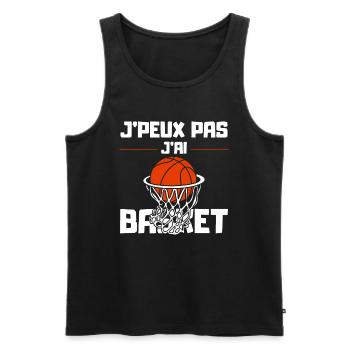 I Can't I Have Basketball - Men's Premium Organic Tank Top - black - Front - Michal (187cm)