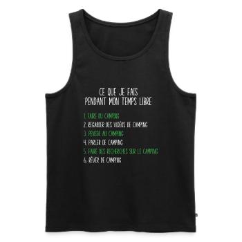 Camping Free time Gift idea for camper - Men's Premium Organic Tank Top - black - Front - Michal (187cm)