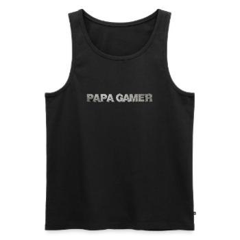 Dad Gamer Man Humor Video Games Gift - Men's Premium Organic Tank Top - black - Front - Michal (187cm)