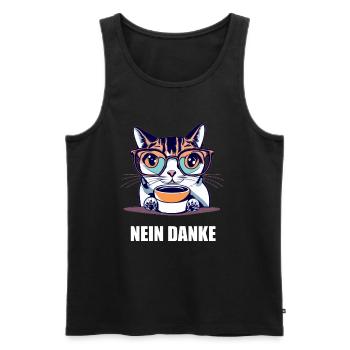 Nein Danke - Männer Premium Bio Tank Top - Schwarz - Vorne - Michal (187cm)