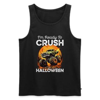 Monster Truck Halloween Humor Gift - Men's Premium Organic Tank Top - black - Front - Michal (187cm)